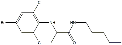 2-[(4-bromo-2,6-dichlorophenyl)amino]-N-pentylpropanamide Struktur