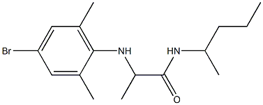 2-[(4-bromo-2,6-dimethylphenyl)amino]-N-(pentan-2-yl)propanamide Struktur