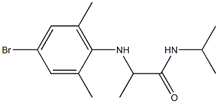 2-[(4-bromo-2,6-dimethylphenyl)amino]-N-(propan-2-yl)propanamide Struktur