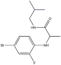 2-[(4-bromo-2-fluorophenyl)amino]-N-(2-methylpropyl)propanamide Struktur