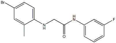 2-[(4-bromo-2-methylphenyl)amino]-N-(3-fluorophenyl)acetamide Struktur