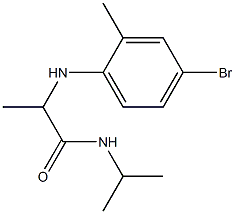 2-[(4-bromo-2-methylphenyl)amino]-N-(propan-2-yl)propanamide Struktur