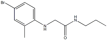 2-[(4-bromo-2-methylphenyl)amino]-N-propylacetamide Struktur