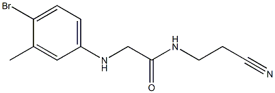 2-[(4-bromo-3-methylphenyl)amino]-N-(2-cyanoethyl)acetamide Struktur