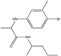 2-[(4-bromo-3-methylphenyl)amino]-N-(pentan-2-yl)propanamide Struktur