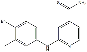 2-[(4-bromo-3-methylphenyl)amino]pyridine-4-carbothioamide Struktur