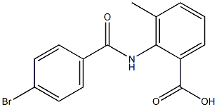 2-[(4-bromobenzoyl)amino]-3-methylbenzoic acid Struktur