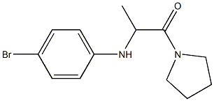 2-[(4-bromophenyl)amino]-1-(pyrrolidin-1-yl)propan-1-one Struktur