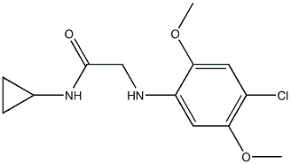 2-[(4-chloro-2,5-dimethoxyphenyl)amino]-N-cyclopropylacetamide Struktur