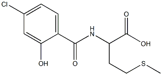 2-[(4-chloro-2-hydroxyphenyl)formamido]-4-(methylsulfanyl)butanoic acid Struktur