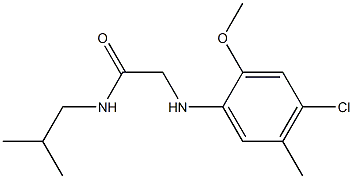 2-[(4-chloro-2-methoxy-5-methylphenyl)amino]-N-(2-methylpropyl)acetamide Struktur