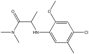 2-[(4-chloro-2-methoxy-5-methylphenyl)amino]-N,N-dimethylpropanamide Struktur