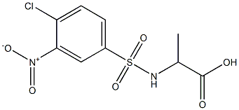 2-[(4-chloro-3-nitrobenzene)sulfonamido]propanoic acid Struktur