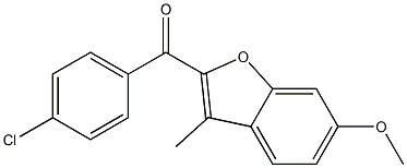 2-[(4-chlorophenyl)carbonyl]-6-methoxy-3-methyl-1-benzofuran Struktur