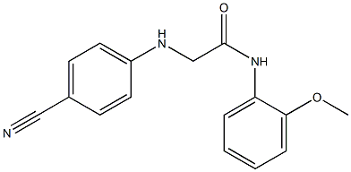 2-[(4-cyanophenyl)amino]-N-(2-methoxyphenyl)acetamide Struktur