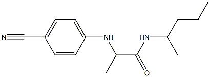 2-[(4-cyanophenyl)amino]-N-(pentan-2-yl)propanamide Struktur