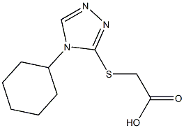 2-[(4-cyclohexyl-4H-1,2,4-triazol-3-yl)sulfanyl]acetic acid Struktur