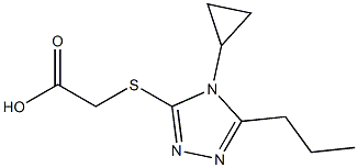 2-[(4-cyclopropyl-5-propyl-4H-1,2,4-triazol-3-yl)sulfanyl]acetic acid Struktur