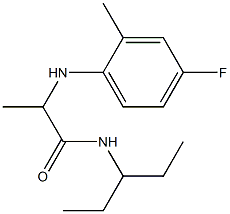 2-[(4-fluoro-2-methylphenyl)amino]-N-(pentan-3-yl)propanamide Struktur