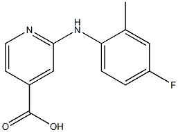 2-[(4-fluoro-2-methylphenyl)amino]pyridine-4-carboxylic acid Struktur