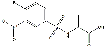 2-[(4-fluoro-3-nitrobenzene)sulfonamido]propanoic acid Struktur