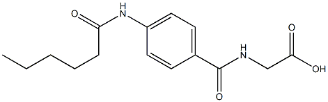 2-[(4-hexanamidophenyl)formamido]acetic acid Struktur