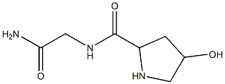 2-[(4-hydroxypyrrolidin-2-yl)formamido]acetamide Struktur