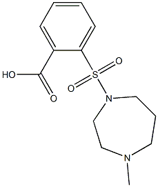 2-[(4-methyl-1,4-diazepane-1-)sulfonyl]benzoic acid Struktur