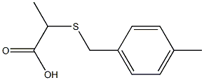 2-[(4-methylbenzyl)thio]propanoic acid Struktur