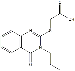 2-[(4-oxo-3-propyl-3,4-dihydroquinazolin-2-yl)sulfanyl]acetic acid Struktur