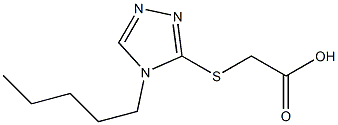 2-[(4-pentyl-4H-1,2,4-triazol-3-yl)sulfanyl]acetic acid Struktur