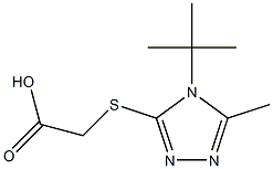 2-[(4-tert-butyl-5-methyl-4H-1,2,4-triazol-3-yl)sulfanyl]acetic acid Struktur