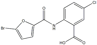 2-[(5-bromo-2-furoyl)amino]-5-chlorobenzoic acid Struktur