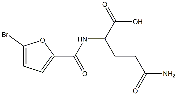 2-[(5-bromofuran-2-yl)formamido]-4-carbamoylbutanoic acid Struktur