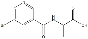 2-[(5-bromopyridin-3-yl)formamido]propanoic acid Struktur