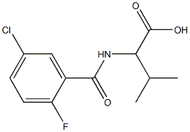 2-[(5-chloro-2-fluorophenyl)formamido]-3-methylbutanoic acid Struktur