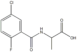 2-[(5-chloro-2-fluorophenyl)formamido]propanoic acid Struktur