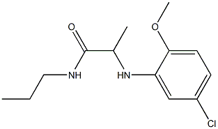 2-[(5-chloro-2-methoxyphenyl)amino]-N-propylpropanamide Struktur