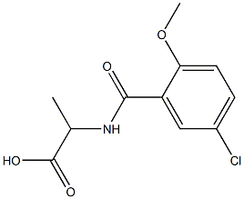 2-[(5-chloro-2-methoxyphenyl)formamido]propanoic acid Struktur