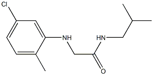 2-[(5-chloro-2-methylphenyl)amino]-N-(2-methylpropyl)acetamide Struktur