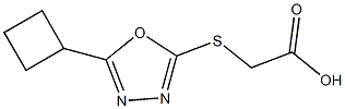 2-[(5-cyclobutyl-1,3,4-oxadiazol-2-yl)sulfanyl]acetic acid Struktur