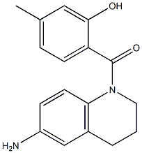 2-[(6-amino-1,2,3,4-tetrahydroquinolin-1-yl)carbonyl]-5-methylphenol Struktur