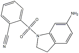 2-[(6-amino-2,3-dihydro-1H-indole-1-)sulfonyl]benzonitrile Struktur