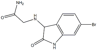 2-[(6-bromo-2-oxo-2,3-dihydro-1H-indol-3-yl)amino]acetamide Struktur