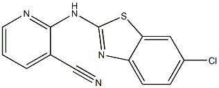 2-[(6-chloro-1,3-benzothiazol-2-yl)amino]pyridine-3-carbonitrile Struktur