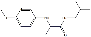 2-[(6-methoxypyridin-3-yl)amino]-N-(2-methylpropyl)propanamide Struktur