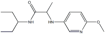 2-[(6-methoxypyridin-3-yl)amino]-N-(pentan-3-yl)propanamide Struktur