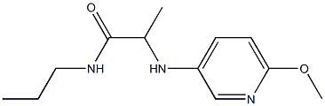 2-[(6-methoxypyridin-3-yl)amino]-N-propylpropanamide Struktur