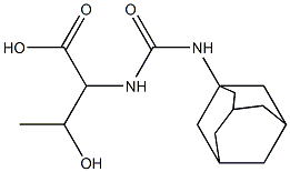 2-[(adamantan-1-ylcarbamoyl)amino]-3-hydroxybutanoic acid Struktur