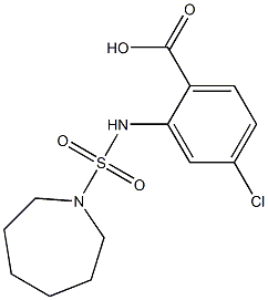 2-[(azepane-1-sulfonyl)amino]-4-chlorobenzoic acid Struktur